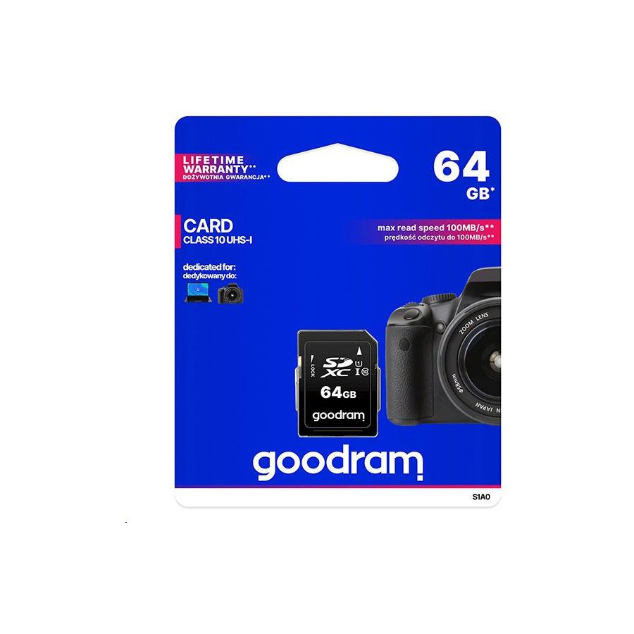Scheda SD 64GB SDXC Goodram - blister retail
