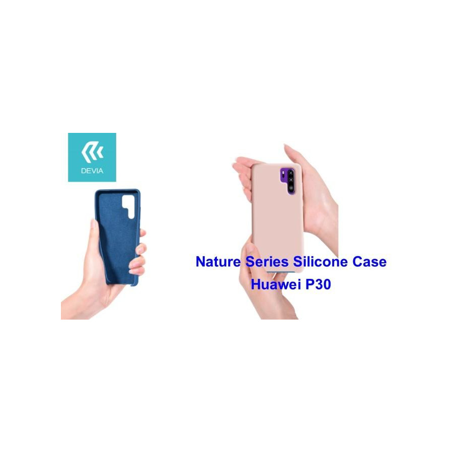 Cover Nature in Silicone per Huawei P30 flessibile Rosa