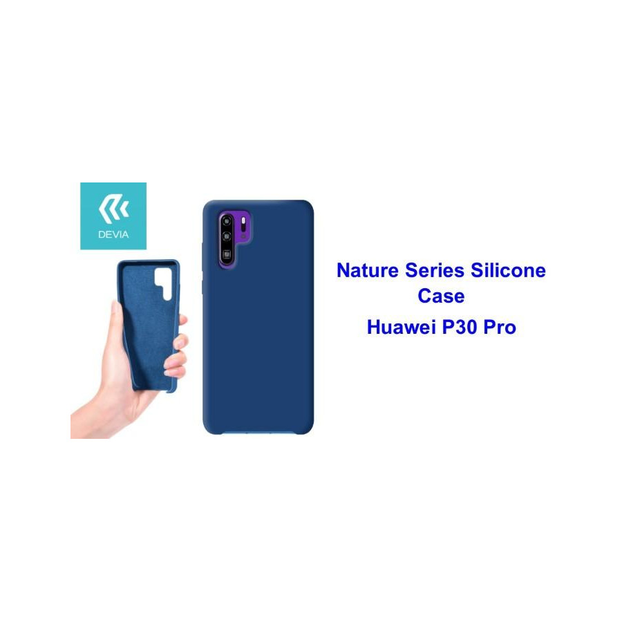 Cover Nature in Silicone per Huawei P30 Pro flessibile Blu