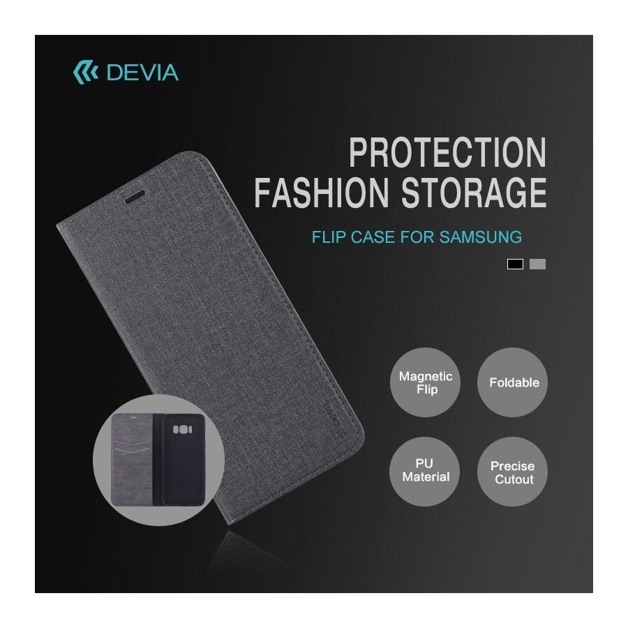 Cover a libro Flip Case per Samsung A7 2017 Nera