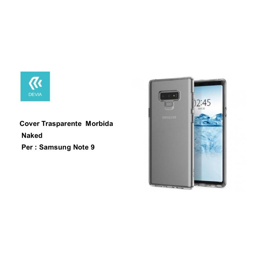 Custodia protettiva morbida per Samsung Note 9 trasparente