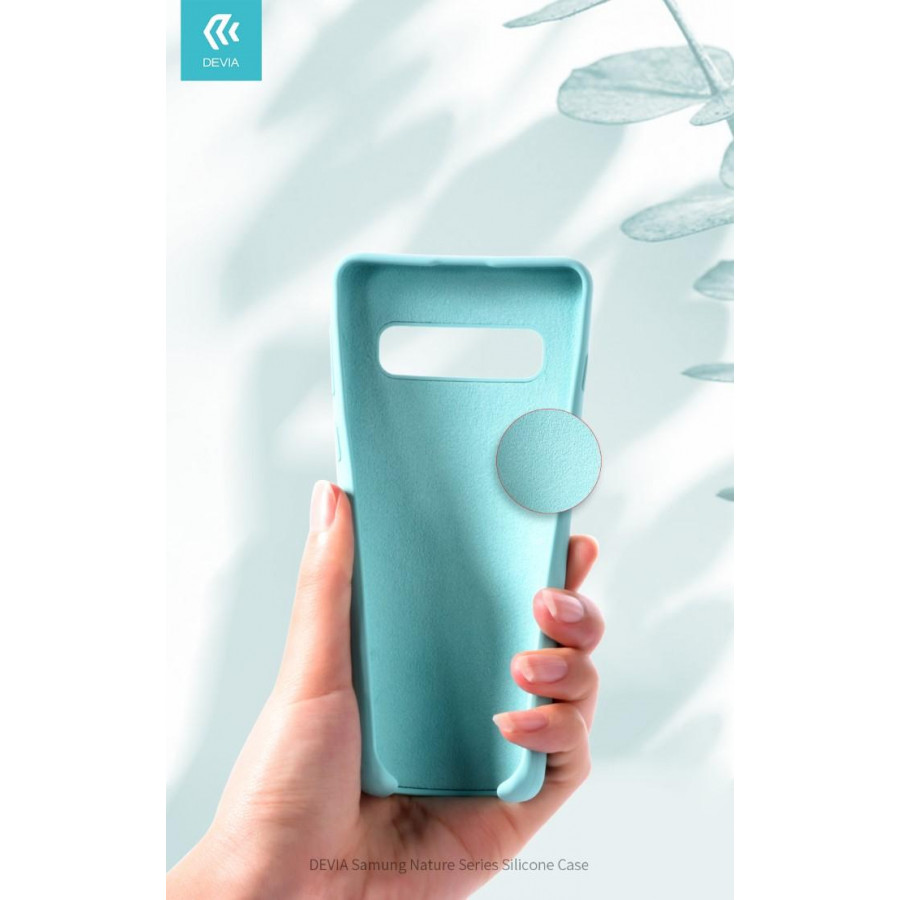 Cover Protezione per Samsung S10+ in Silicone Morbido Verde