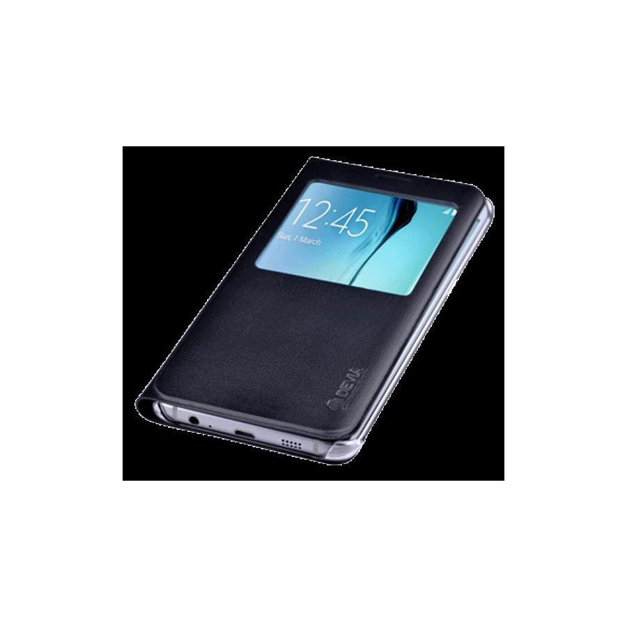 Cover Samsung S6 Edge+ Plus con Finestra Touch Colore Nera