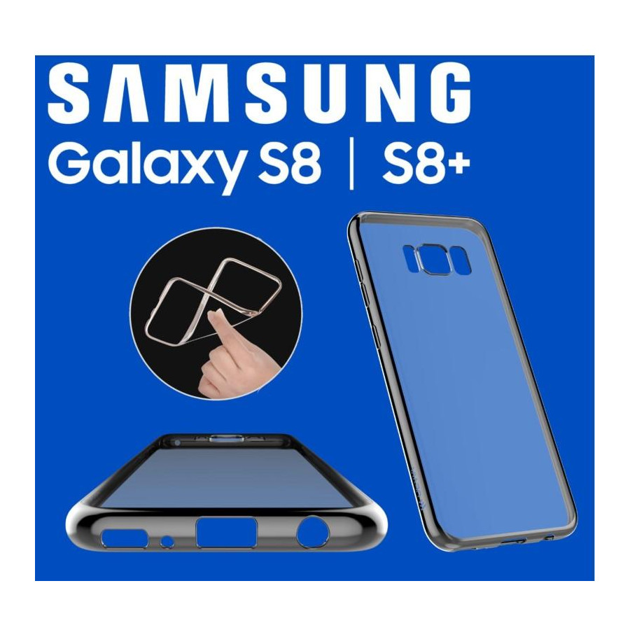 Cover Glitter Soft per Samsung S8 Gun Black