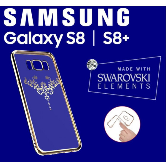 Cover Swarovski Crystal Iris soft per Samsung S8 Plus Gold