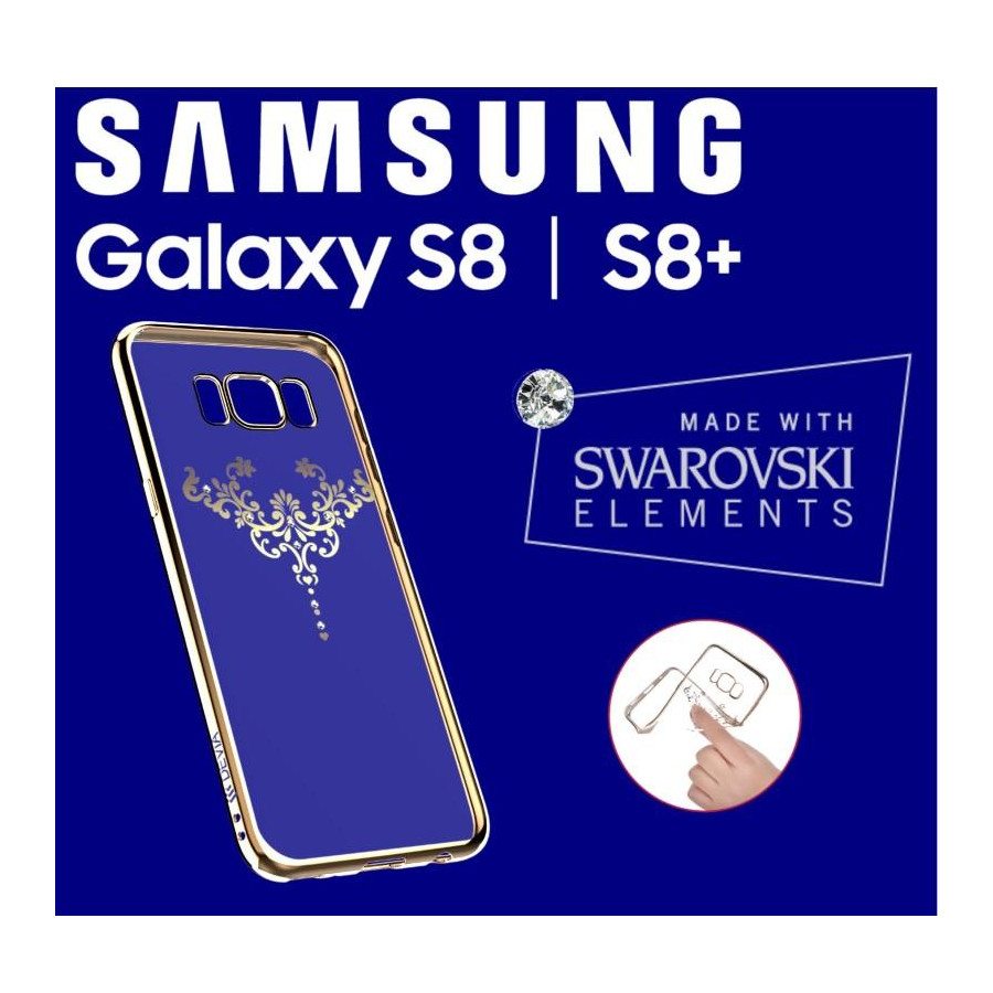 Cover Swarovski Crystal Iris soft per Samsung S8 Plus Gold