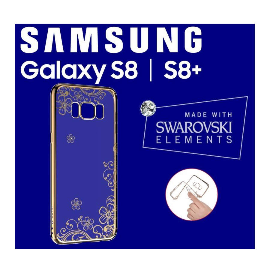 Cover Swarovski Crystal Joy soft per Samsung S8 Plus Gold
