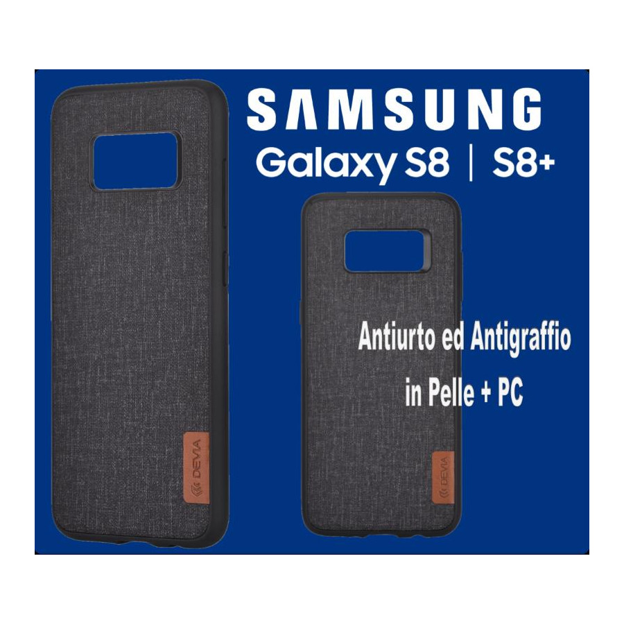 Custodia Flax in Pelle + Pc per Samsung Galaxy S8 Nera