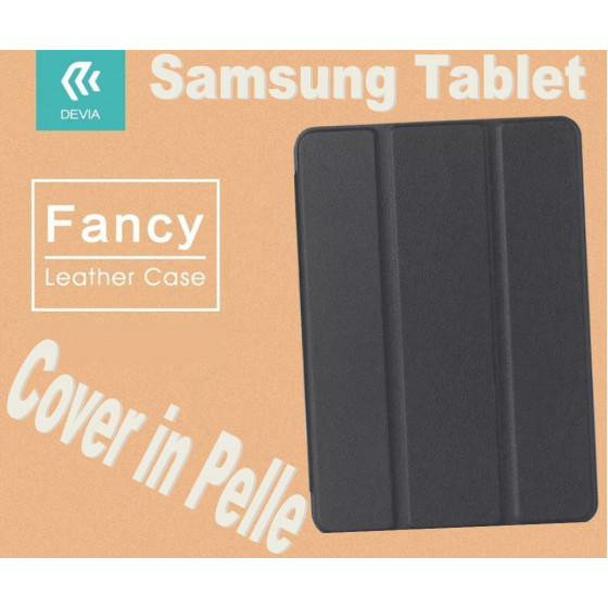 Custodia in pelle per Tablet Samsung Tab 4 10.1 T530 Nera