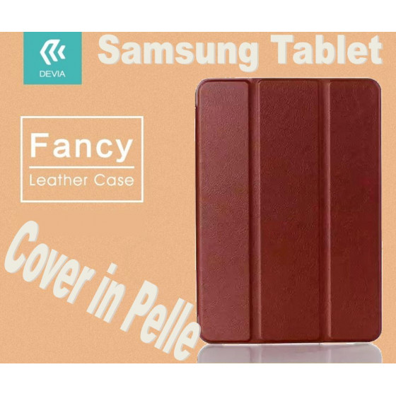 Custodia in pelle per Tablet Samsung Tab 4 8.0 T330 Marrone