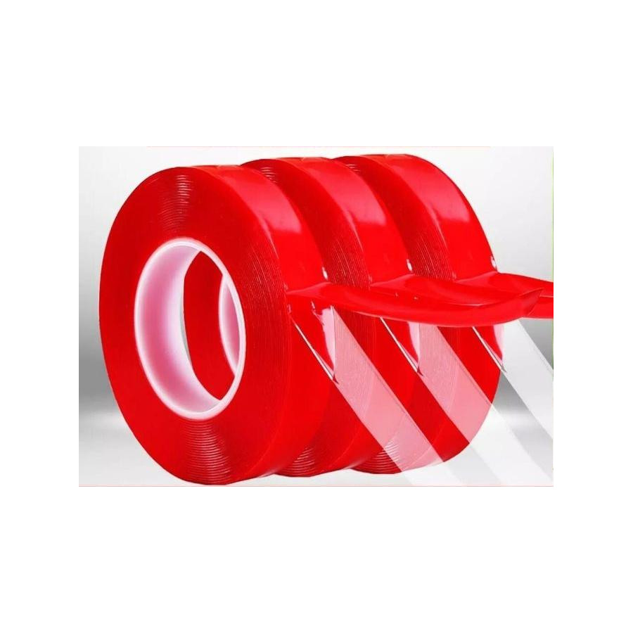 Biadesivo a Super tenuta in PET Trasparente Larghezza 3mm