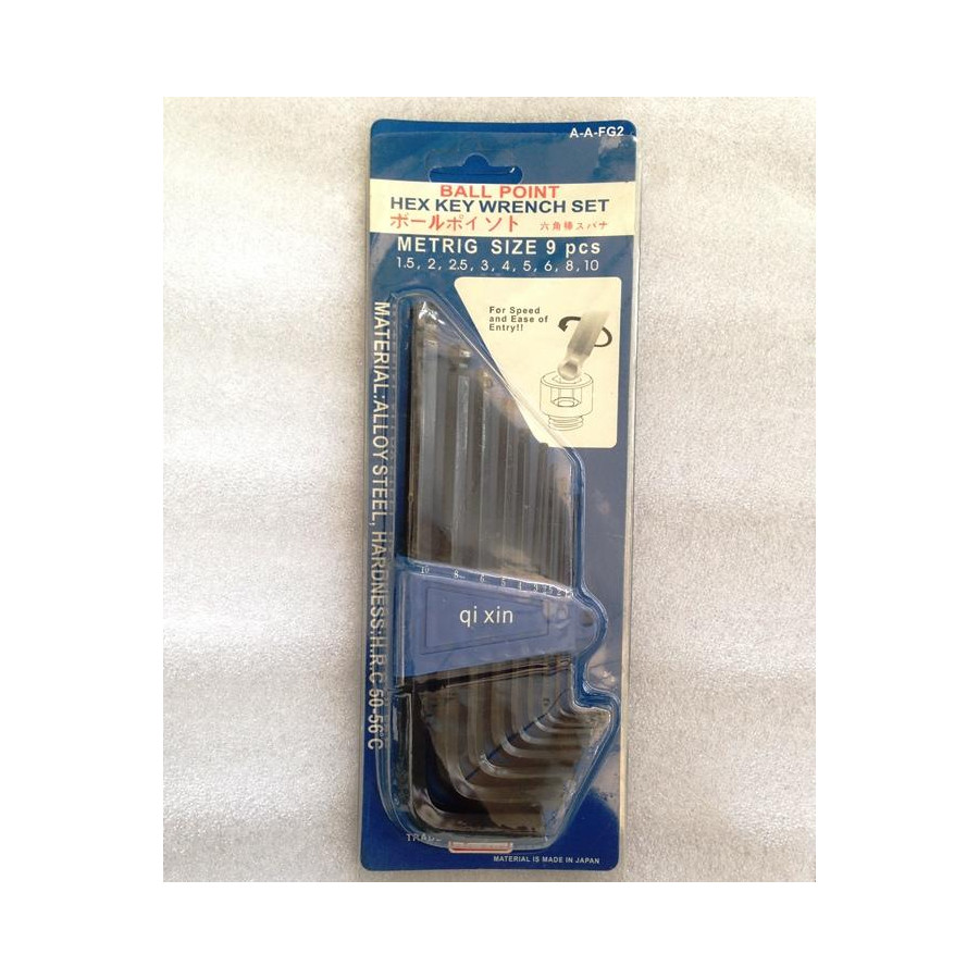 Set 9 Chiavi a Brugola con testa a sfera