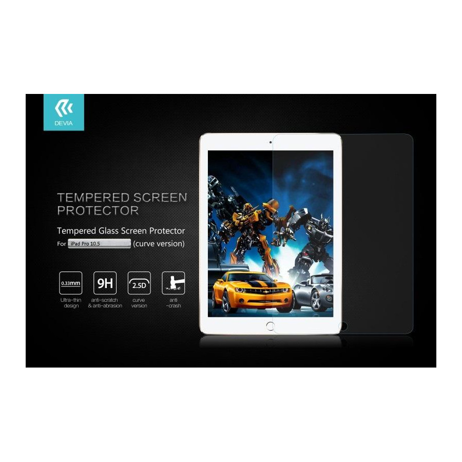 Pellicola in Vetro Temperato 9H Con Curve per iPad Pro 10.5