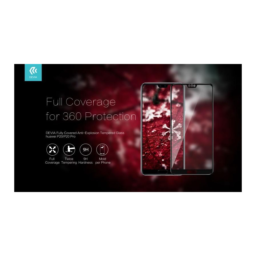 Protezione vetro temperato Full Silk Screen Huawei P20 Lite