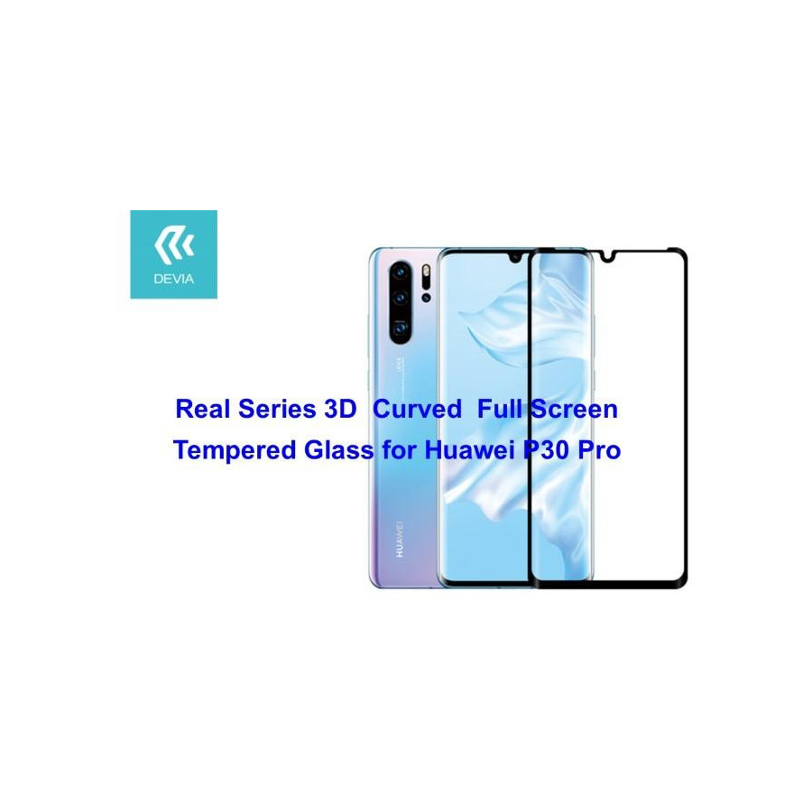 Pellicola in Vetro Temperato Full 3D Huawei P30 Pro Nera