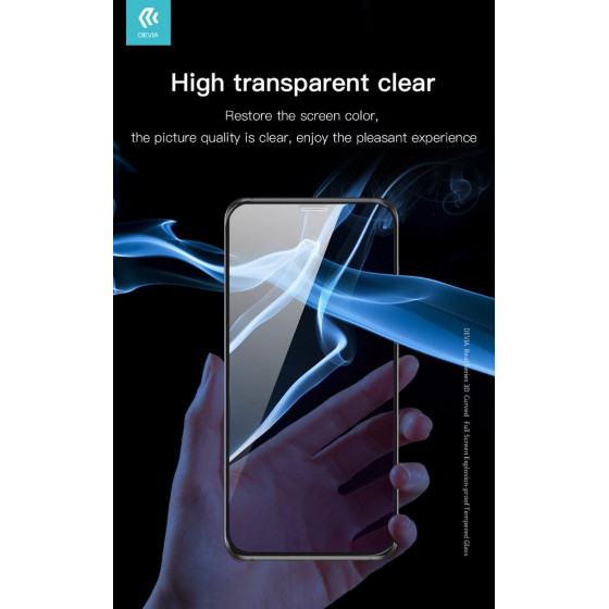 Pellicola in vetro temperato Full 3D per iPhone 11 Pro Nera