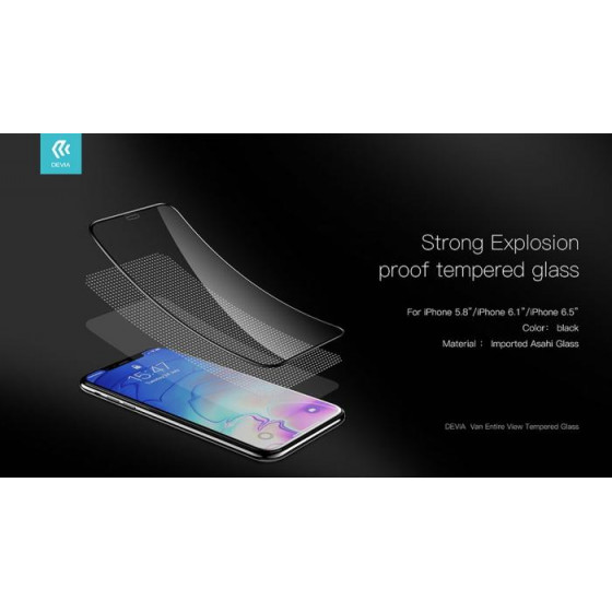 Protezione in vetro temperato Full per iPhone SE2 Nera