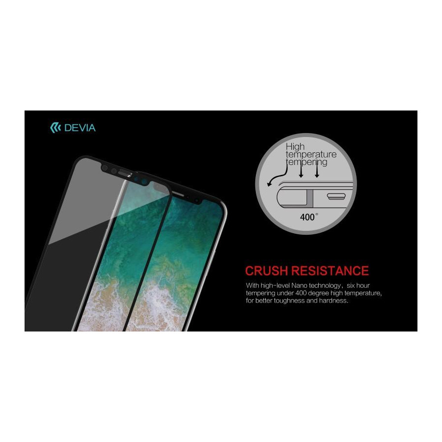 Vetro temperato Van invisibile e anti-polvere per iPhone X