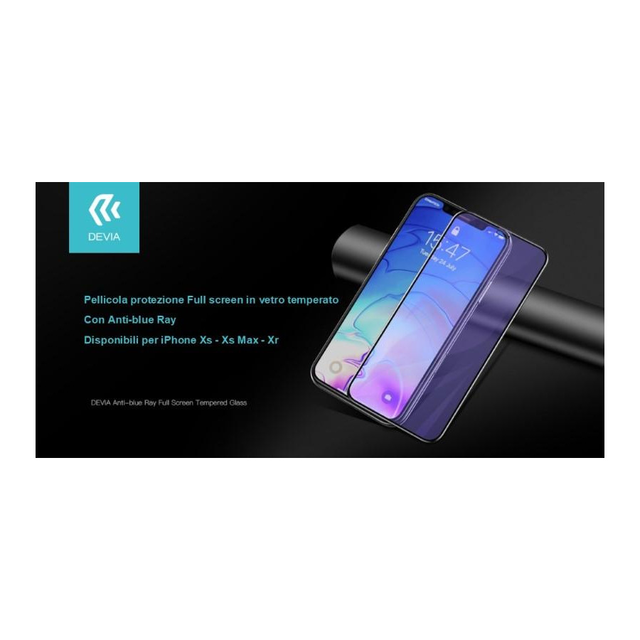 Pellicola Full in vetro temperato Anti-blue Ray iphone Xs
