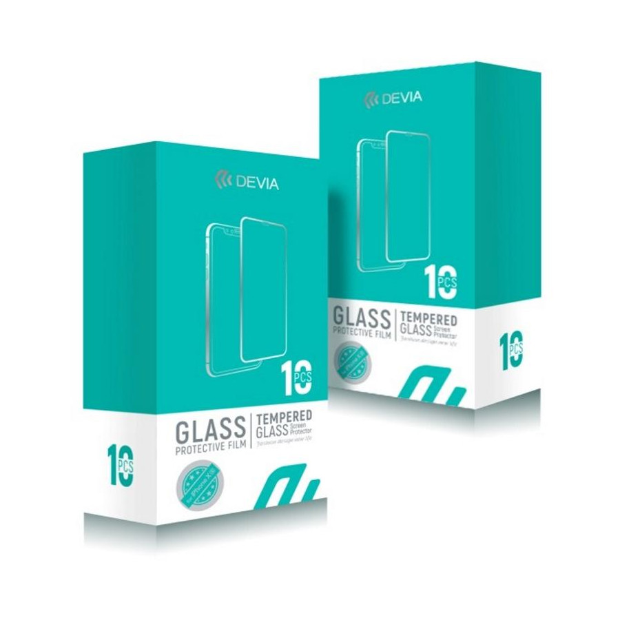Box 10 Pellicole in Vetro Temperato Entire per iPhone Xs Max