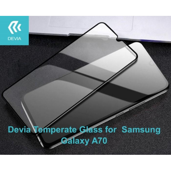Pellicola di vetro temperato Full Screen per Samsung A70 ner