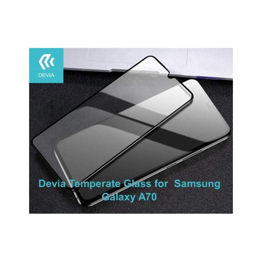 Pellicola di vetro temperato Full Screen per Samsung A70 ner