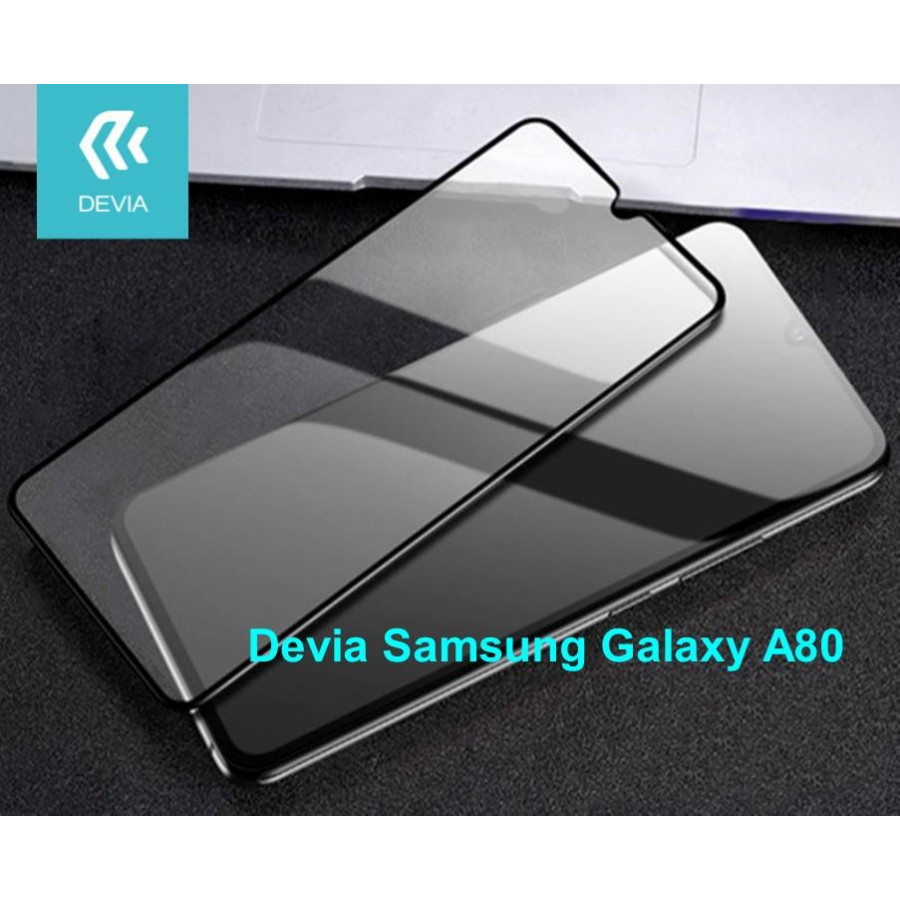 Pellicola vetro temperato Full Screen per Samsung A80 Nera