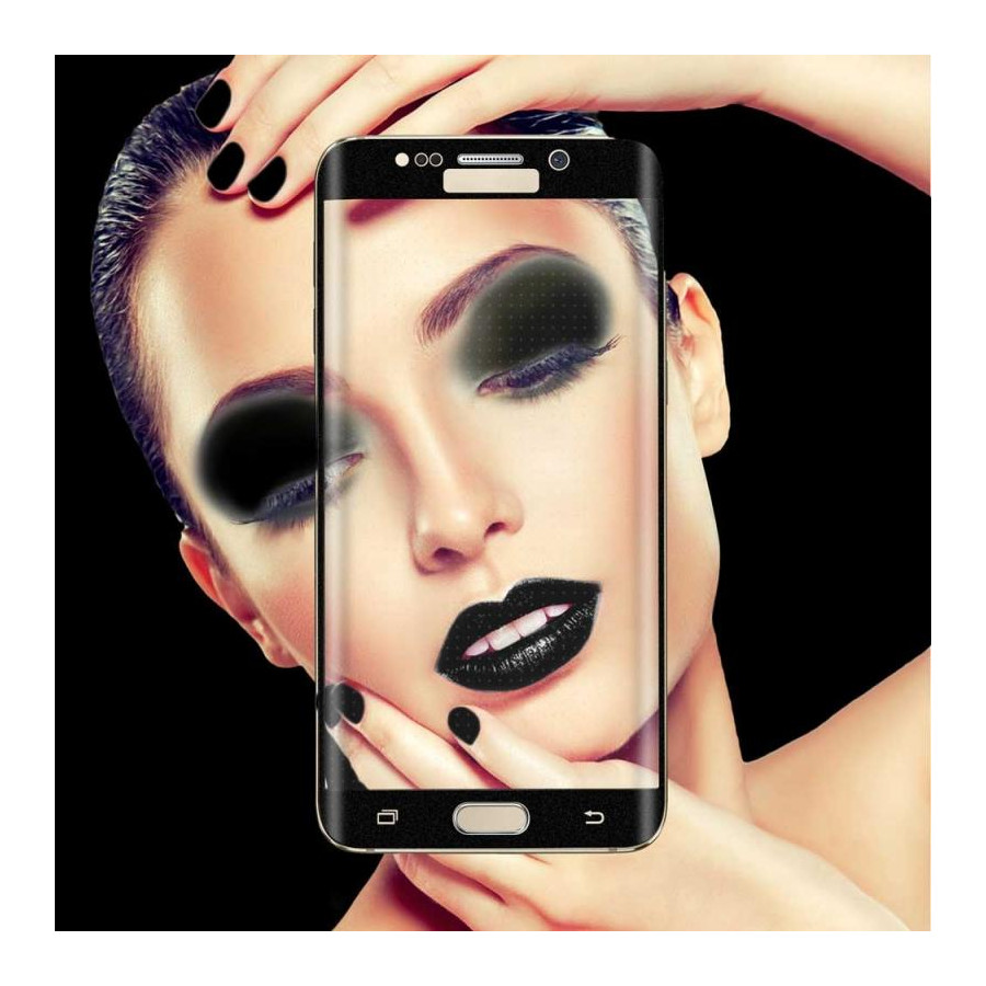 Pellicola Vetro Temperato con Curve per Galaxy S6 Edge Nera