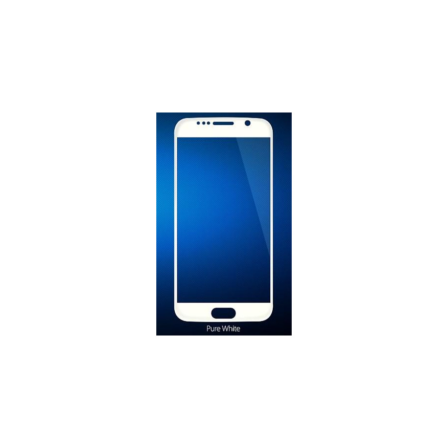 Copertura in Vetro Temperato 0.26 mm Per Samsung S6 Bianco