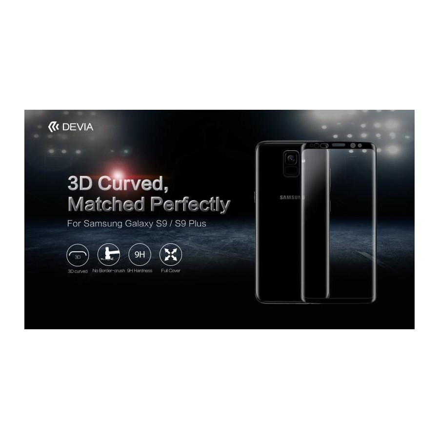 Pellicola in Vetro T. 3D Full Screen Samsung S9 Plus Nera