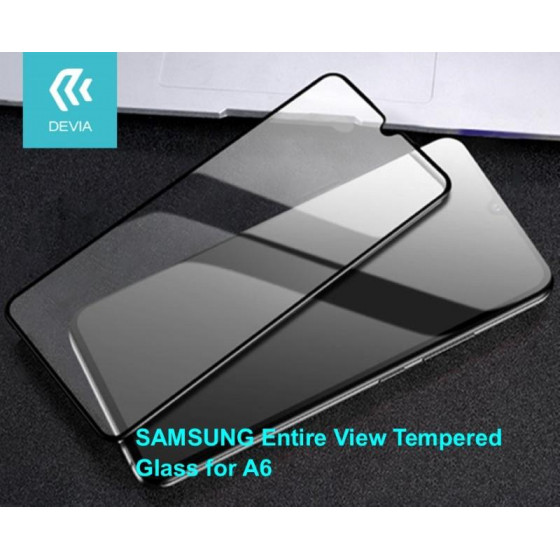 Pellicola in vetro temperato Full Samsung A6 Nera