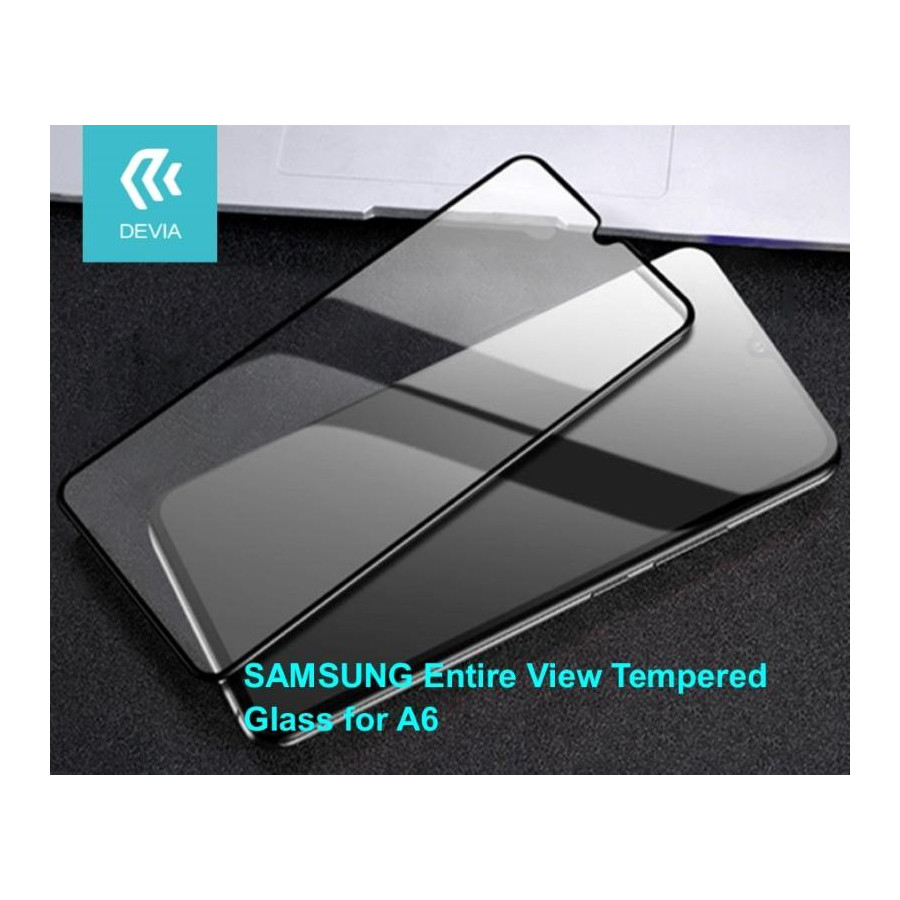 Pellicola in vetro temperato Full Samsung A6 Nera