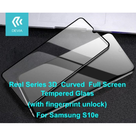 Pellicola in Vetro Temperato Full 3D per Samsung S10e Nera