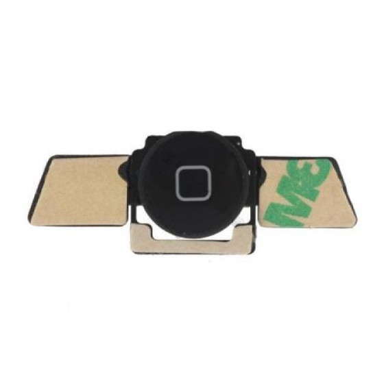 Pulsante Home assemblato per iPad 3 e 4 Nero