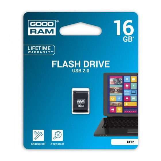 Pendrive Goodram UPI2 16GB USB MINI 2.0 blk - retail blister