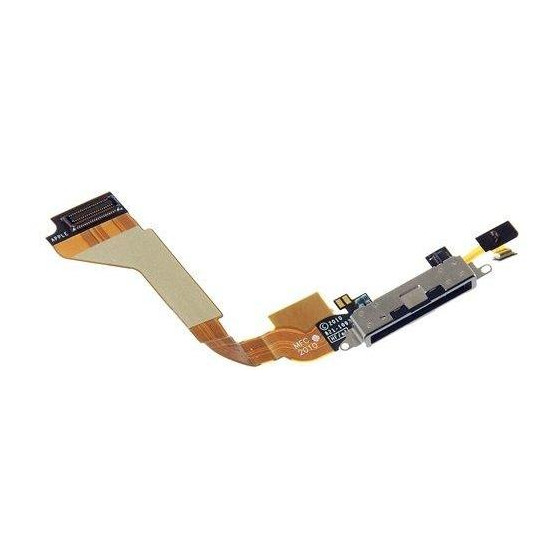 Connettore Carica con cavo flat per iPhone 4 Nero