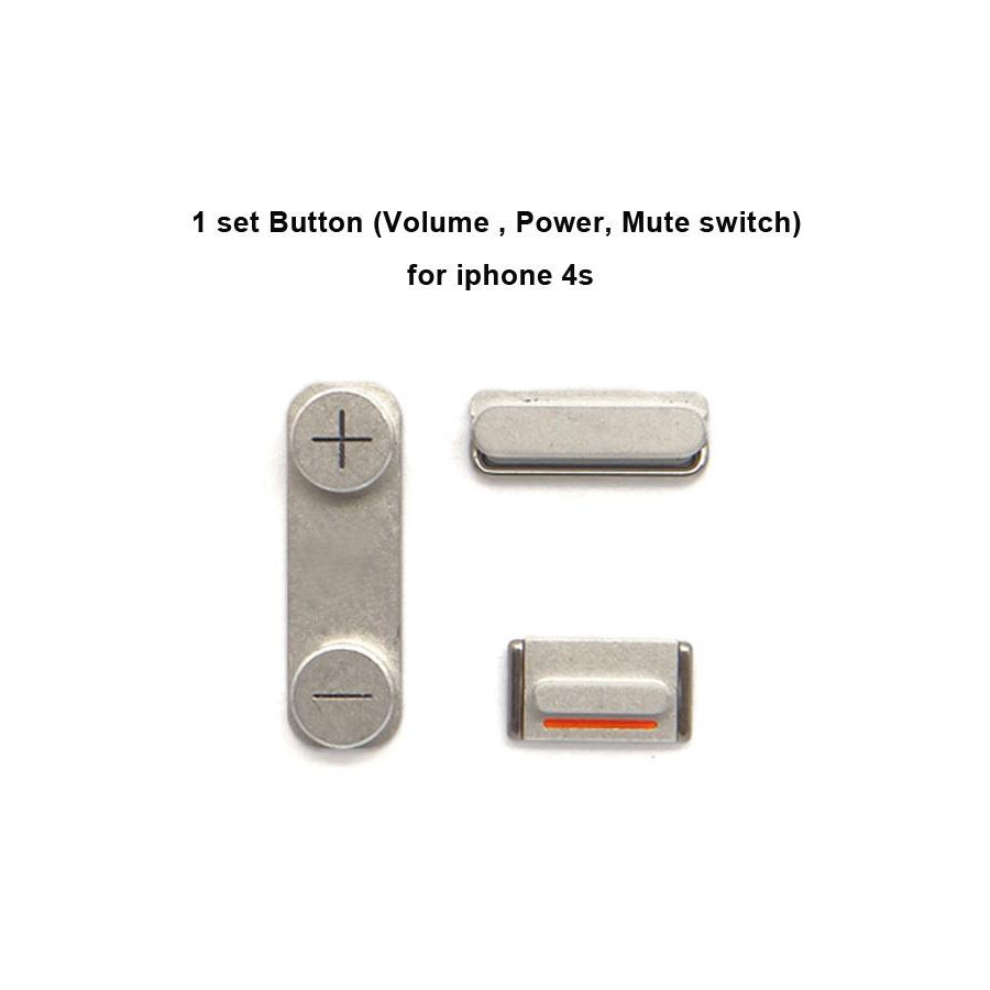 Set Pulsanti On/Off + Mute + Volume per Iphone 4-4S
