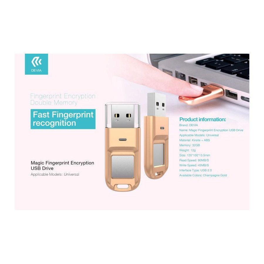 Chiavetta USB con Impronta Digitale di sicurezza 32gb