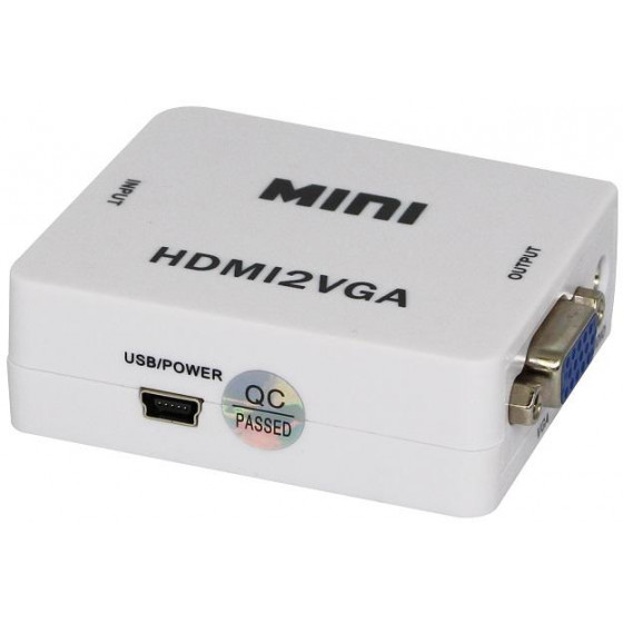 Mini Convertitore Video Alta Defizione, da HDMI a VGA+audio