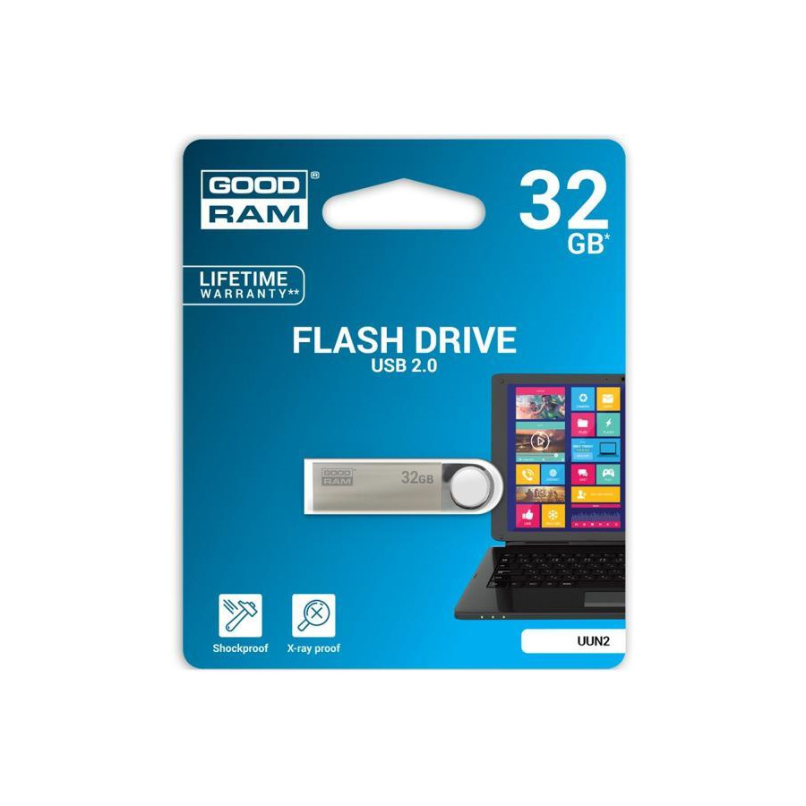 Pendrive GoodRAM 32GB UNN2 metal USB 2.0 - retail blister
