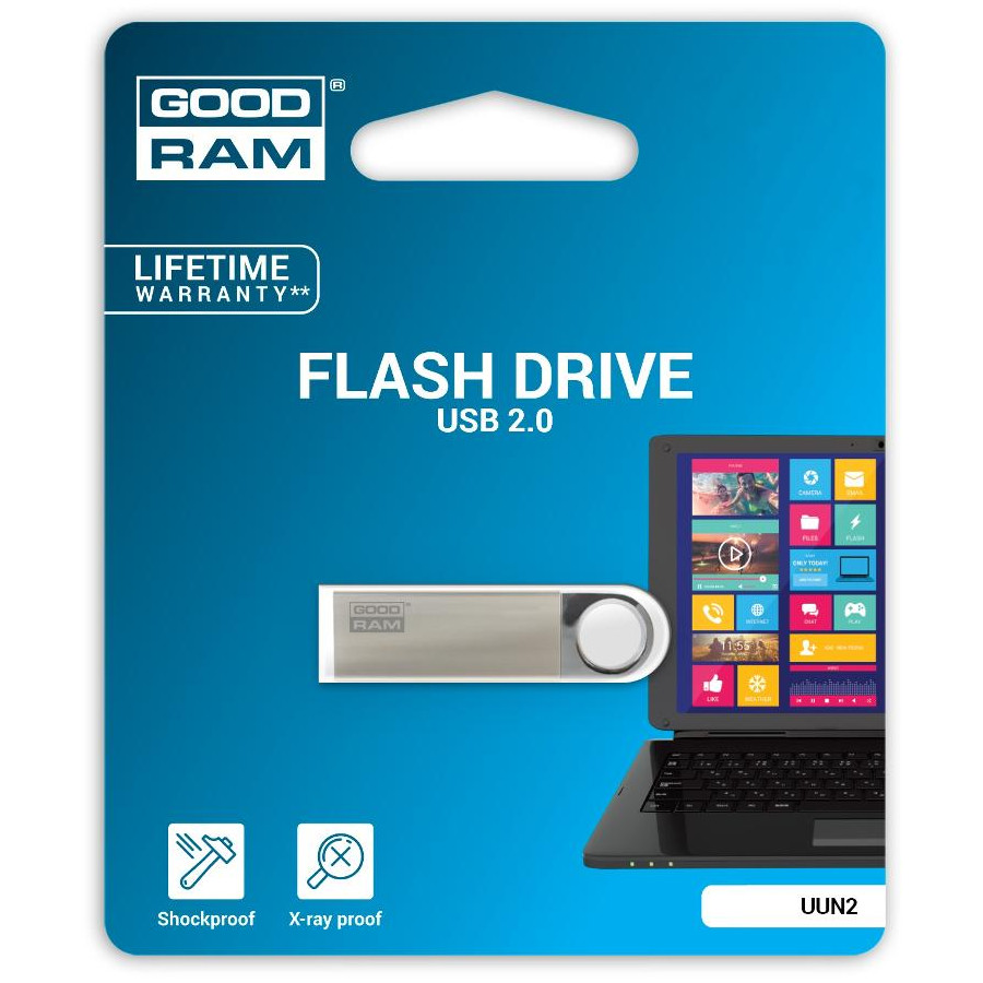 Pendrive GoodRAM 64GB UNN2 metal USB 2.0 - retail blister