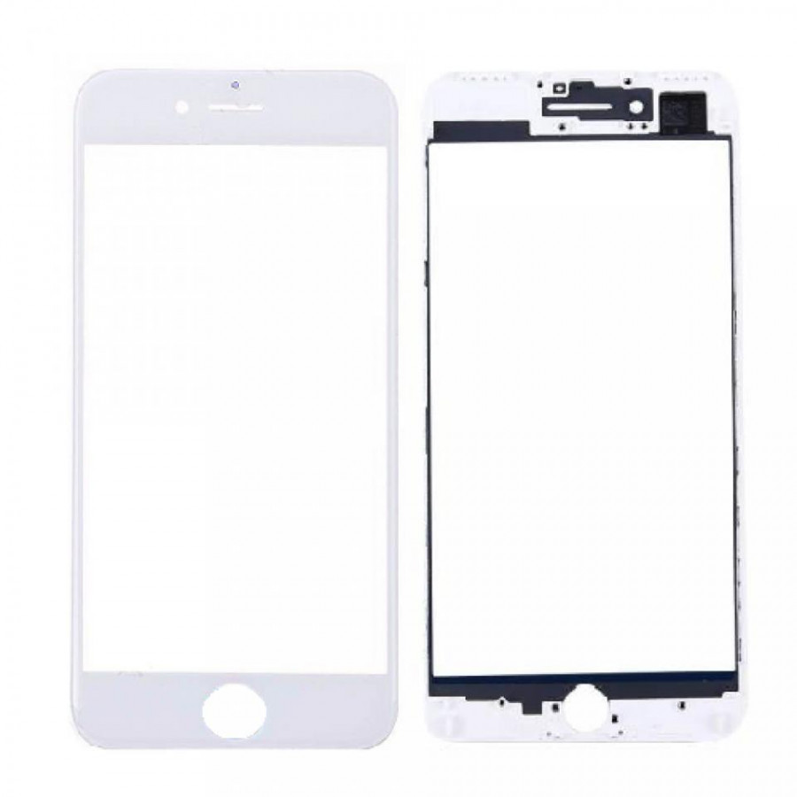 Vetro Frontale con Frame per iPhone 7 Bianco