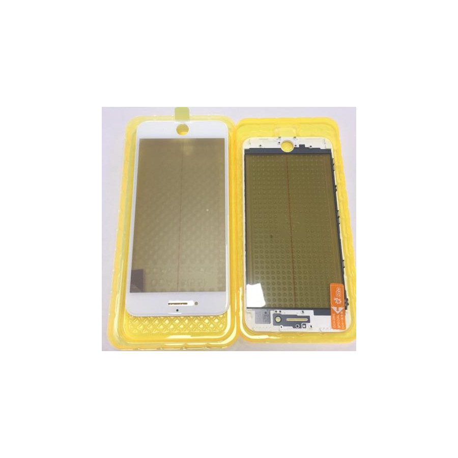 Vetro con Frame OCA e Polarizzata iPhone 7 Bianco 2 Pezzi