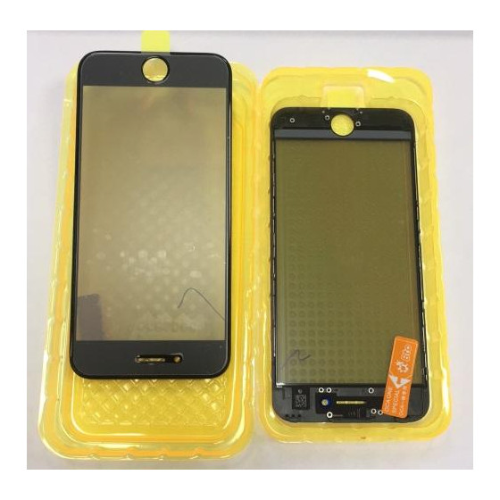 Vetro con Frame OCA e Polarizzata iPhone 7 Nero 2 Pezzi