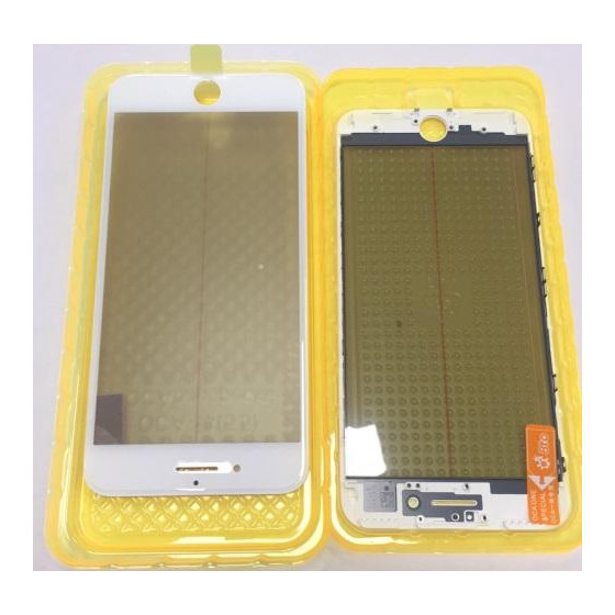 Vetro Frame OCA e Polarizzata iPhone 7 Plus Bianco 2 Pezzi