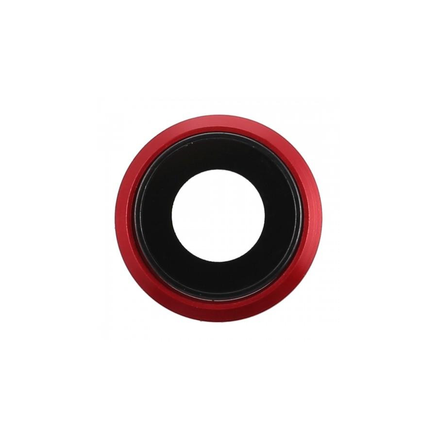 Cornice fotocamera posteriore e obiettivo per iPhone 8 Red