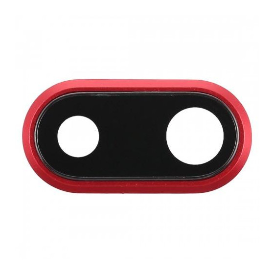Cornice fotocamera posteriore e lente per iPhone 8 Plus Red