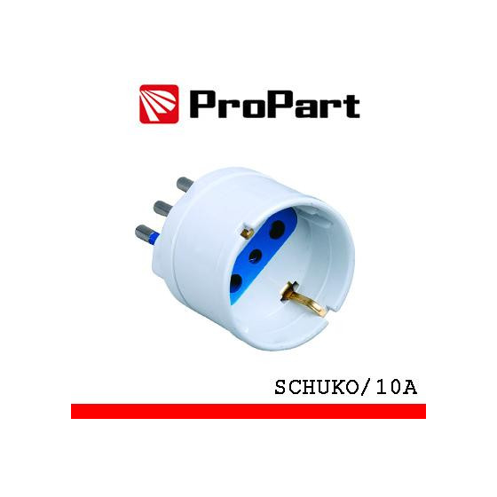 Adattatore schuko spina10A polybag
