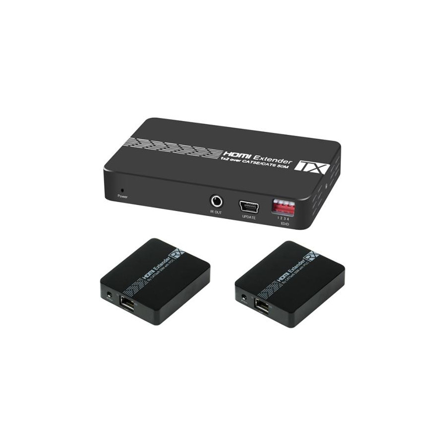 Splitter HDMI 1x2 con 2 Extender HDMI  3D 1080p@60Hz