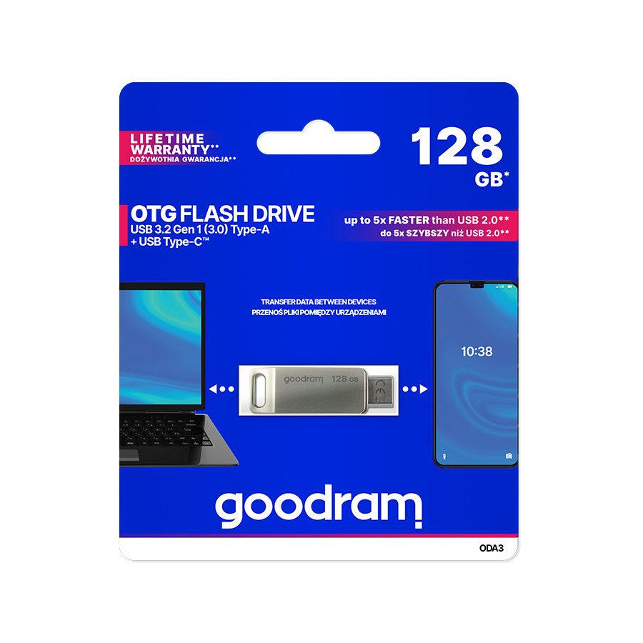 GoodRAM DUALDRIVE OTG 128GB USB 3.2 + type C